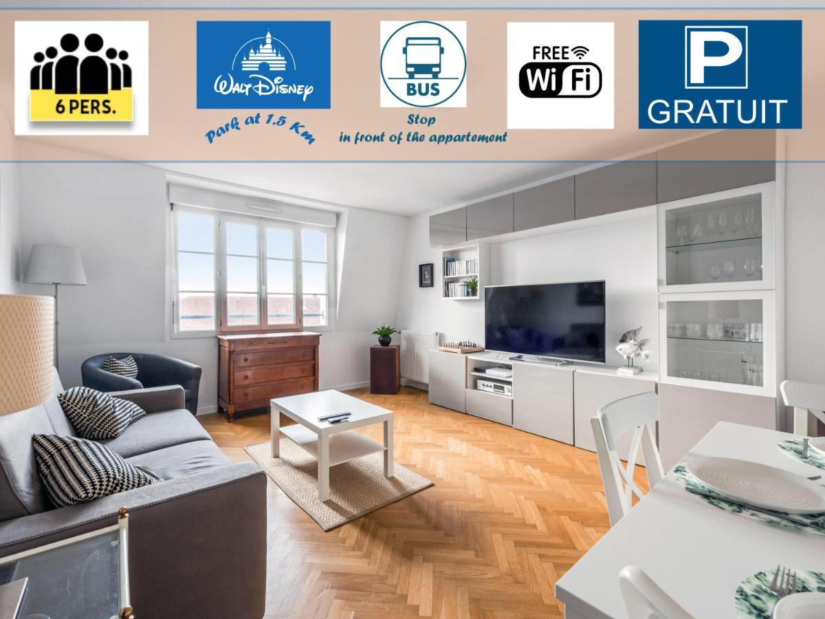 Appartement Familial Disney Val D'Europe La Vallee, Wifi Et Parking Serris Exterior photo